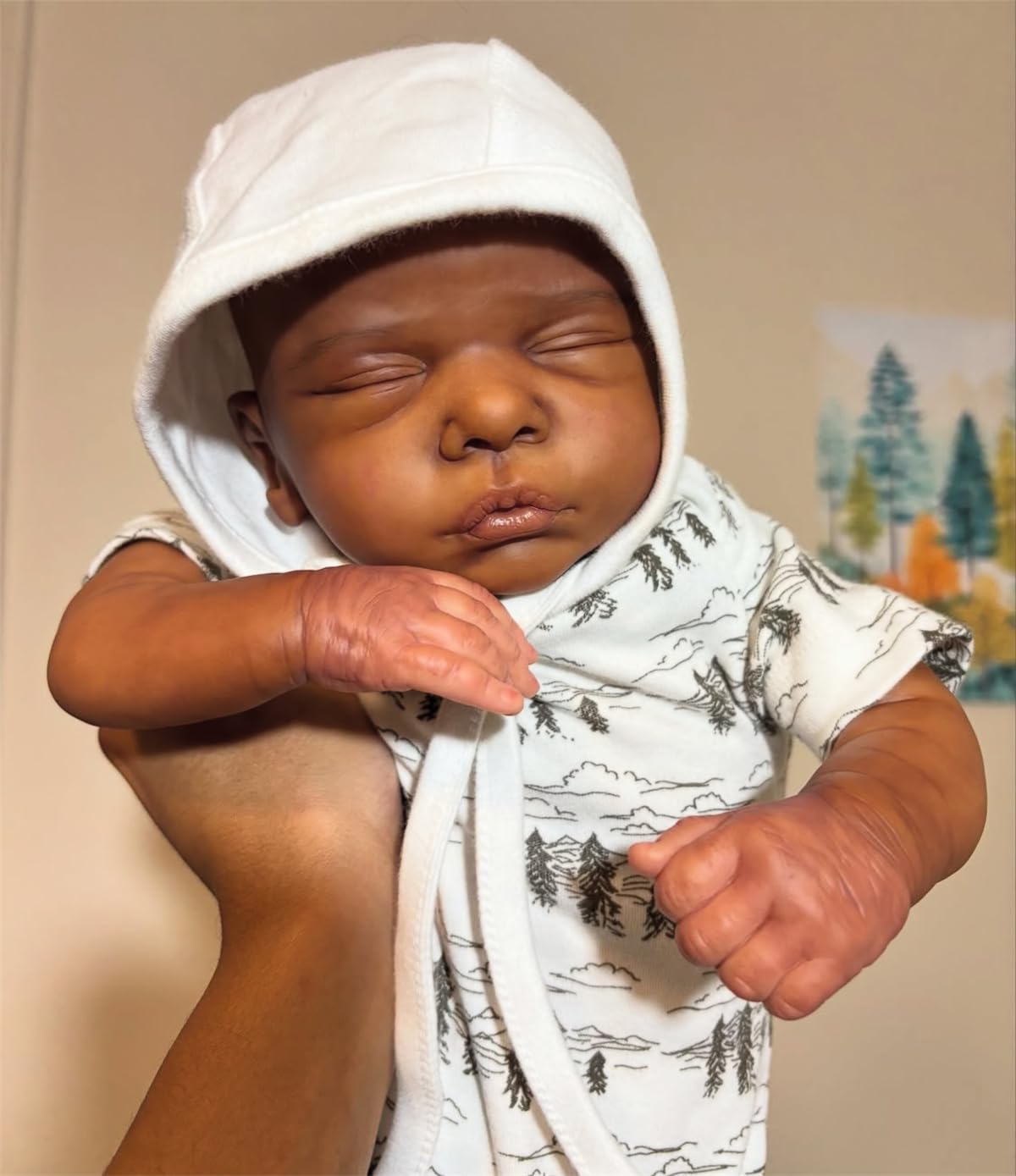 GYCV reborn black boy doll, 19 inches, lifelike for imaginative play and gentle handling