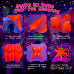 GYIPFIPA 12in glow balloons brighten tables with UV illumination