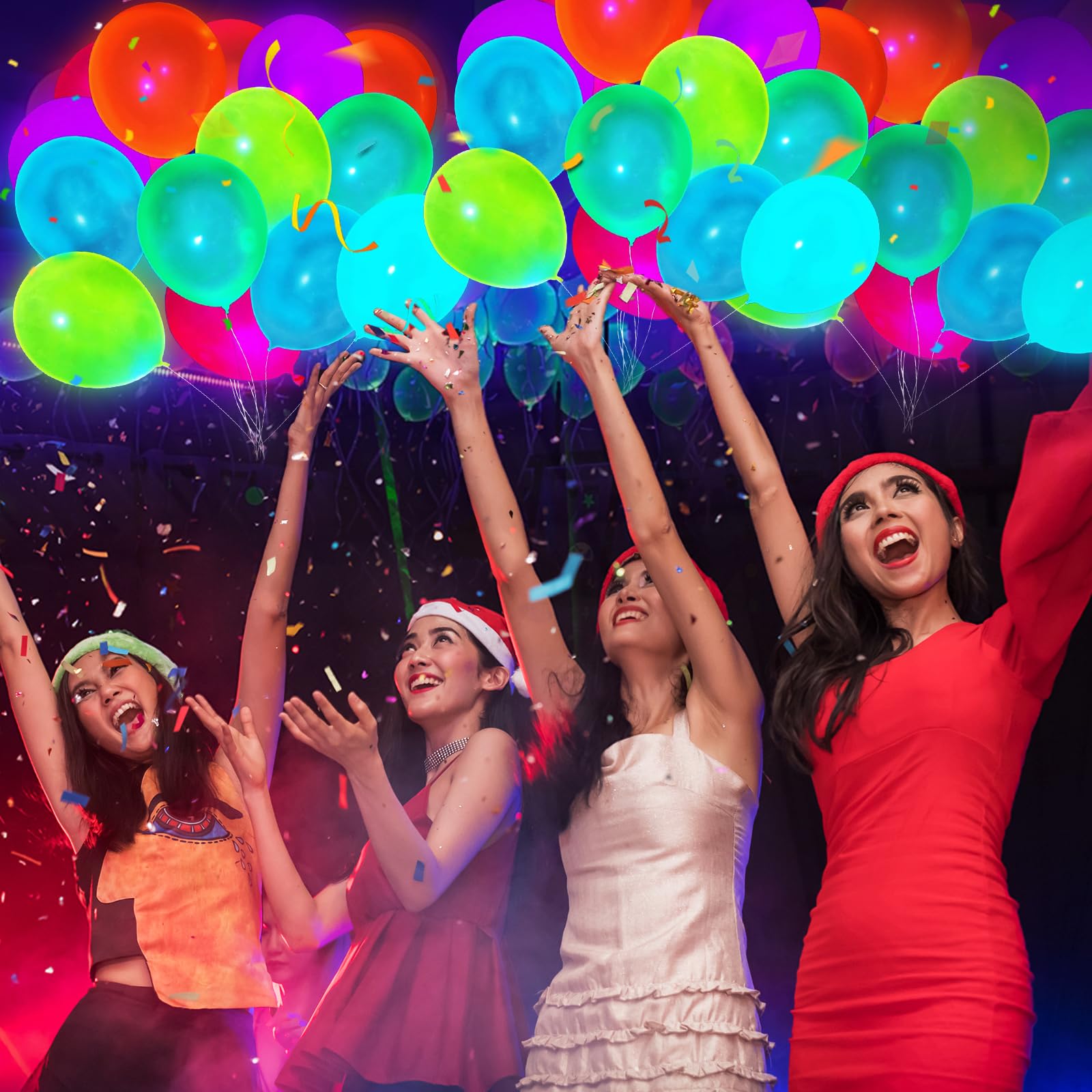 GYIPFIPA blacklight-reactive balloons enhance fluorescent parties with dramatic effects