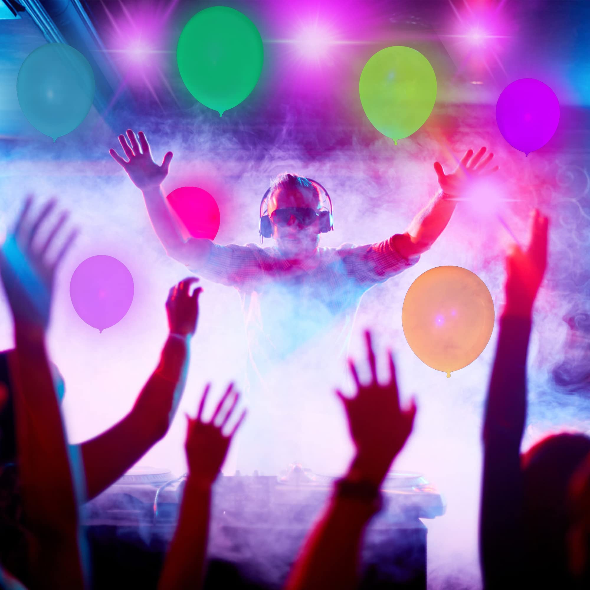 GYIPFIPA neon balloons latex reactive and easy to pair with other party props