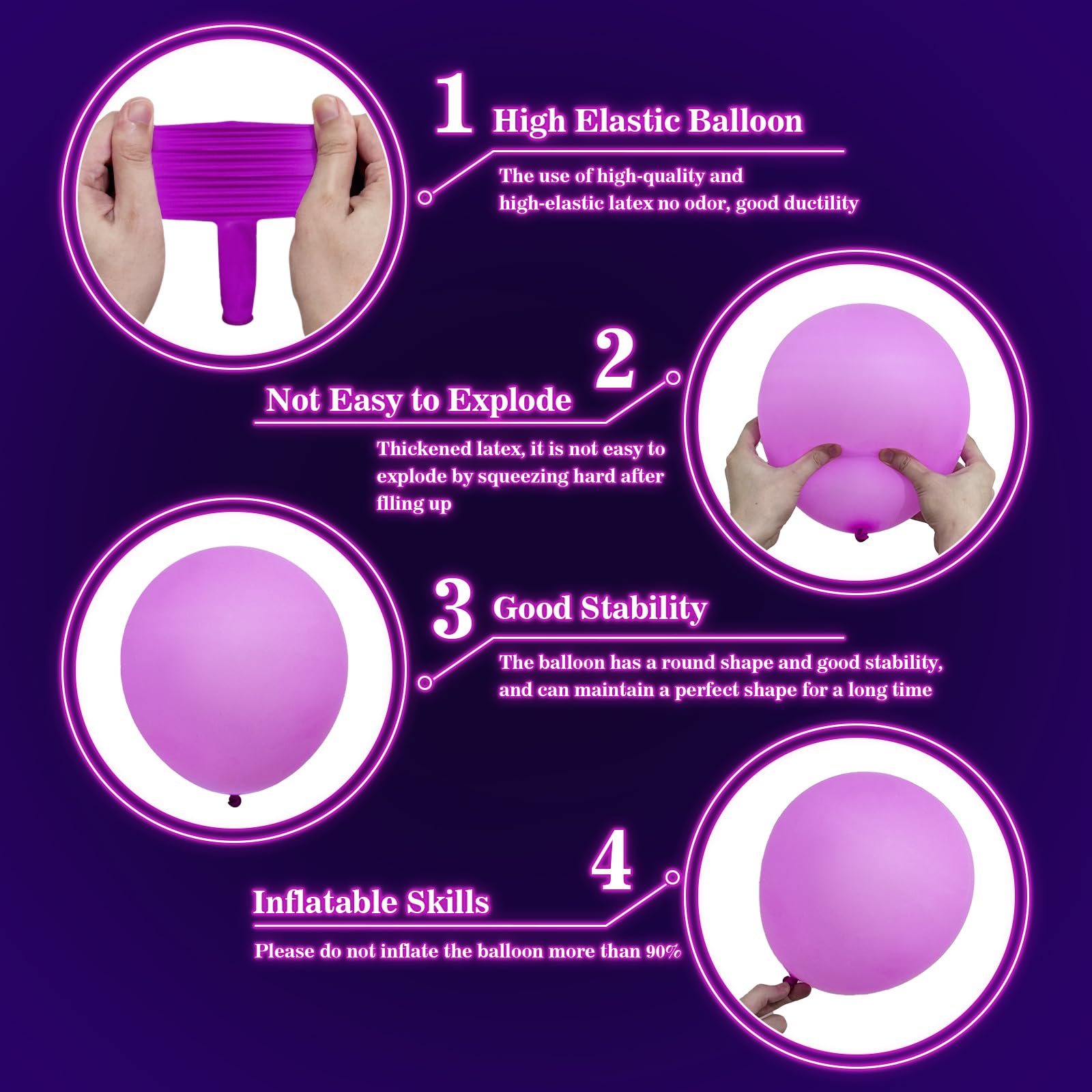 GYIPFIPA latex balloons inflated to twelve inches, durable for garland displays