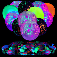 GYIPFIPA neon balloons 90-piece pack for vibrant glow party decor