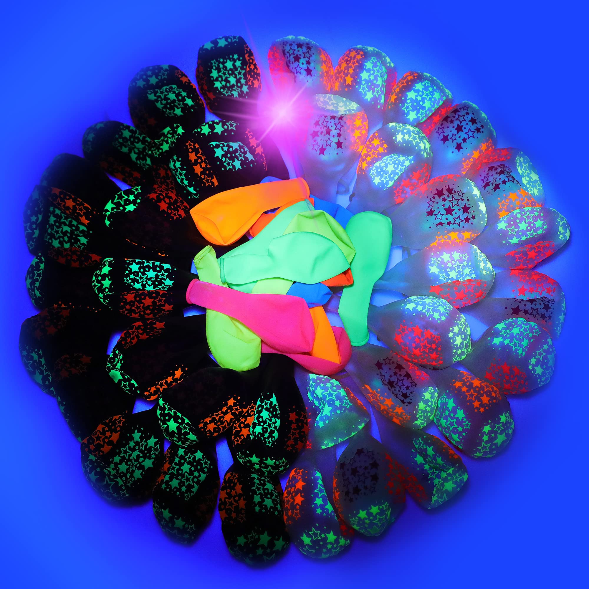 GYIPFIPA stars glow under blacklight for a festive party atmosphere