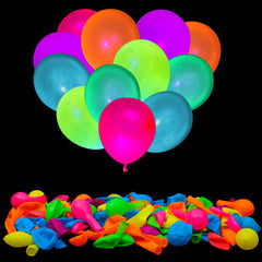 GYIPFIPA UV neon balloons glow under black light for striking party decor