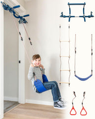 Gym1 sensory swing attached to a doorway for immersive play and movement.