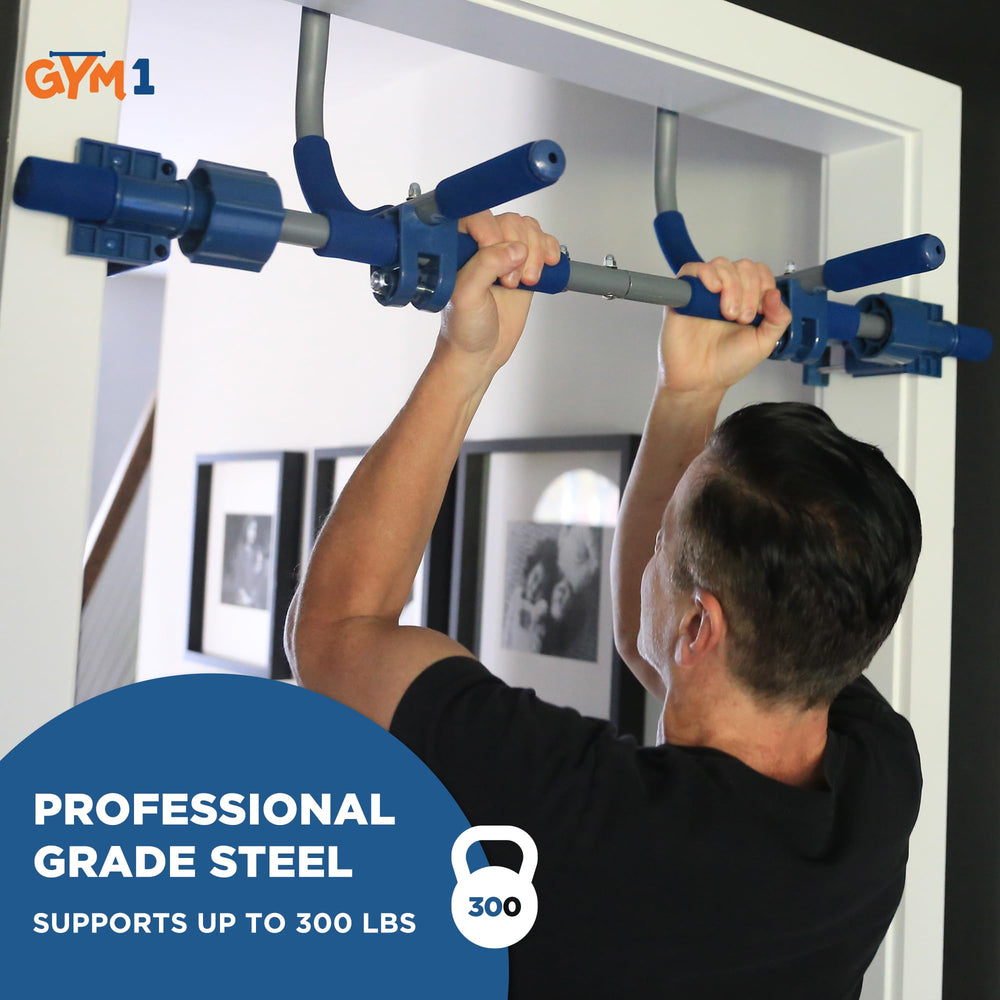 Gym1 trapeze for doorway gym; playful aerial-style climbing and balance.