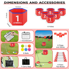 GYMMALL Foldable Design Storage highlights portable set fitting into the carry bag.