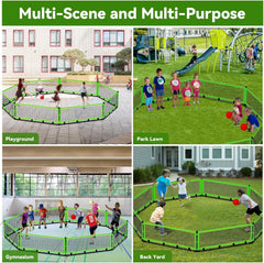 GYMMALL Gaga Ball Pit entrance design eases entry while keeping balls in play