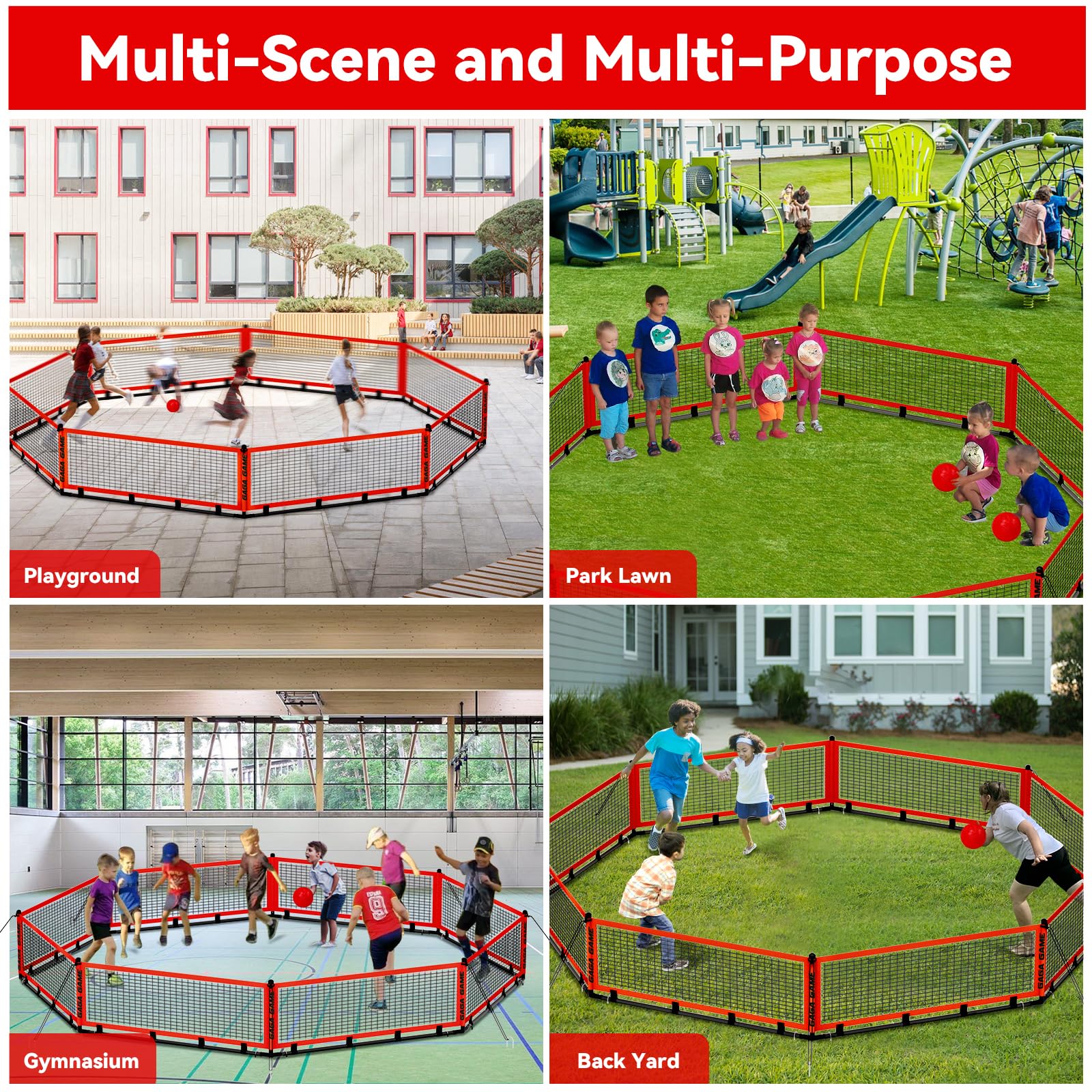 GYMMALL Gaga Ball Pit foldable design for fast assembly