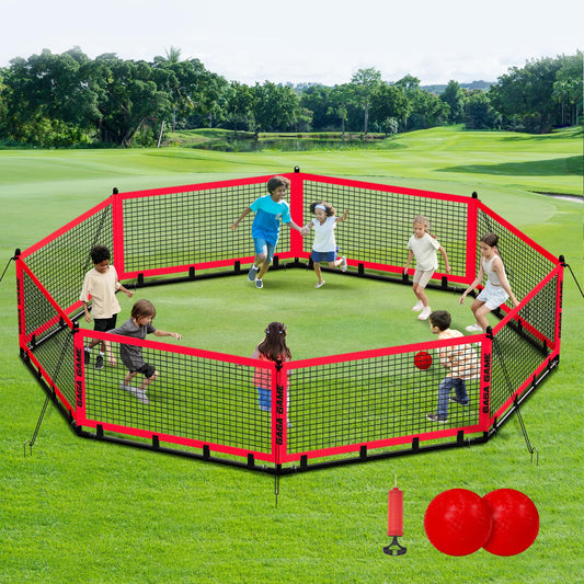 GYMMALL Gaga Ball Pit open entrance enables quick entry and play