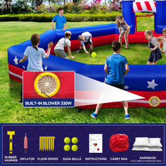 GYMMALL Gaga Ball Pit safety features including net door