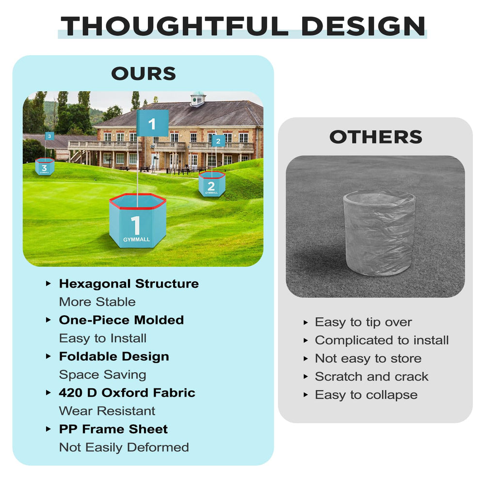 GYMMALL hexagonal stability structure provides sturdy support