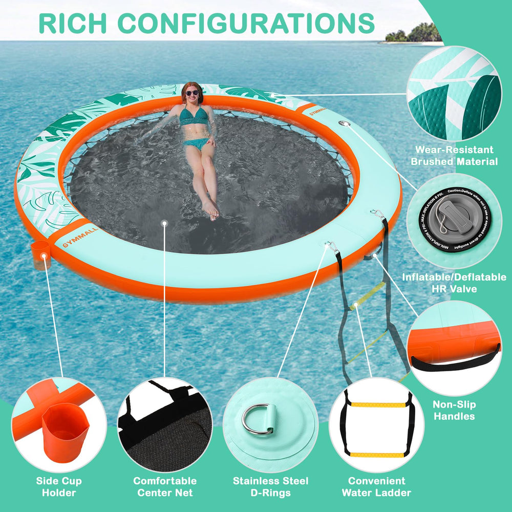 GYMMALL non-slip surface and elastic mesh for a safe lounging experience