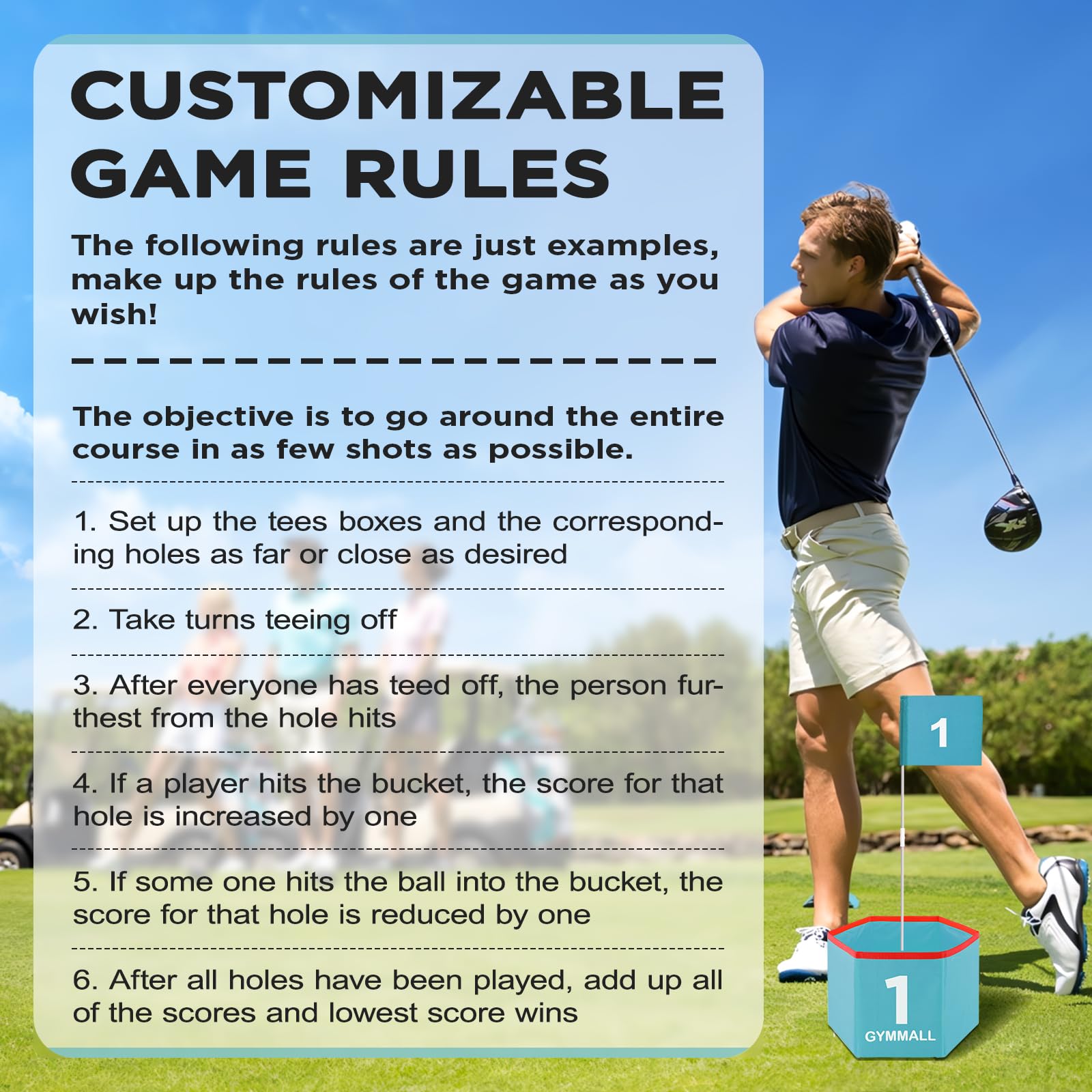 GYMMALL portable family-friendly golf set for gatherings