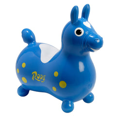 Gymnic Rody blue bounce horse inspires joyful play and motor practice.