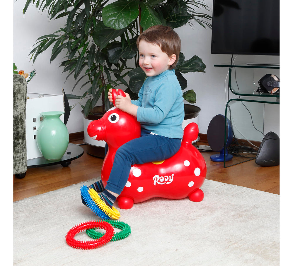 GYMNIC Rody Bounce Horse Green, with pump, easy inflation setup