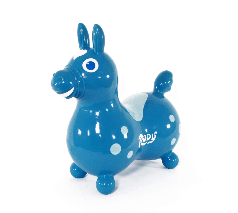 Gymnic Rody Teal front view enhances balance during playful bouncing
