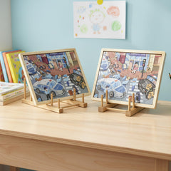 GYSLEOT 2 pack puzzle rack side view for easy access by kids