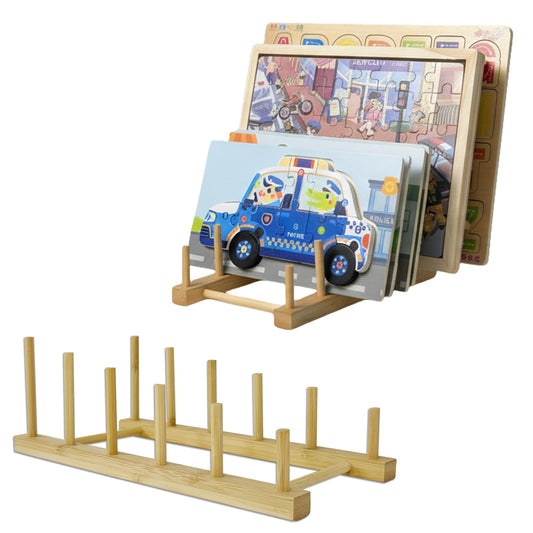 GYSLEOT 2 pack puzzle rack top view showing compact puzzle storage