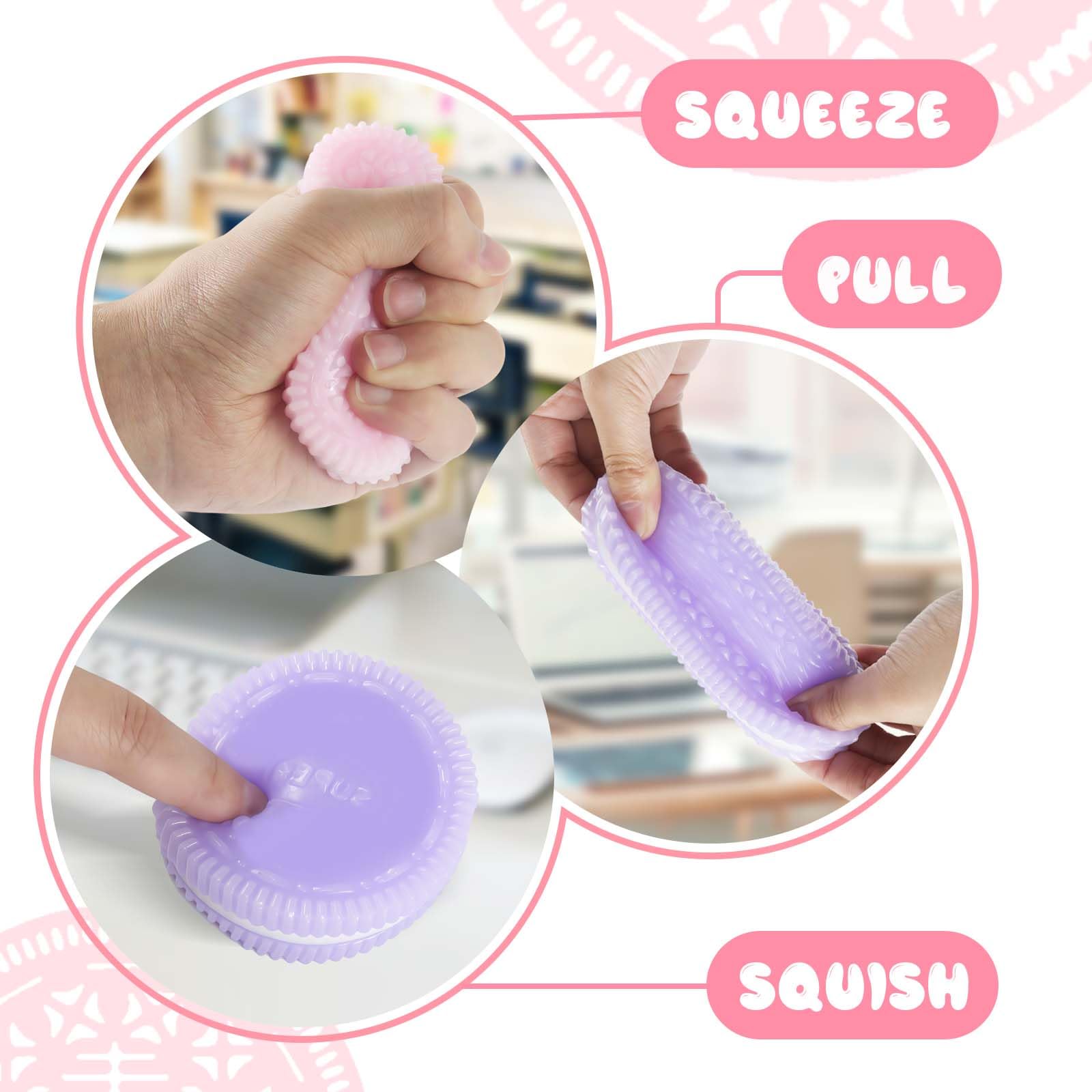 Gytera sticky cookie squishies green offer tactile calm during tasks.