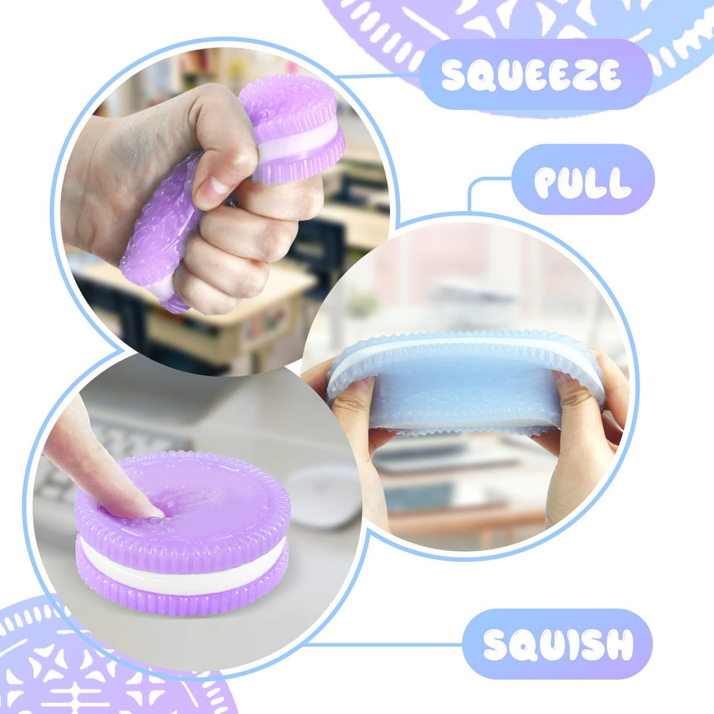 Gytera Sticky Cookie Squishies in hand, compact travel companion for stress relief.