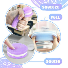 Gytera Sticky Cookie Squishies in hand, compact travel companion for stress relief.