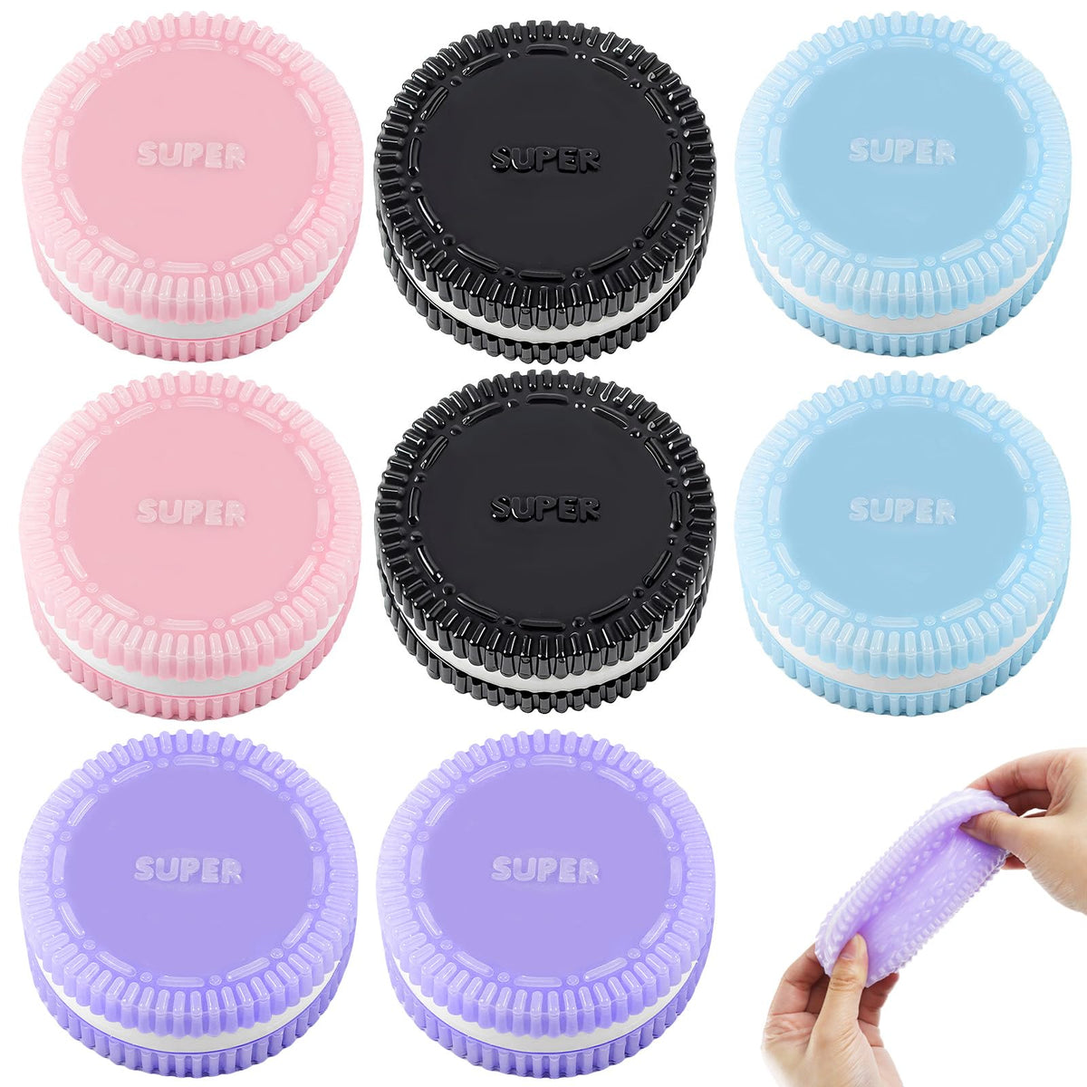 Gytera sticky cookie squishies pink for portable stress relief and focus.