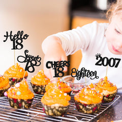Gyufise 30-pack toppers decorate cupcakes and desserts with a bold look