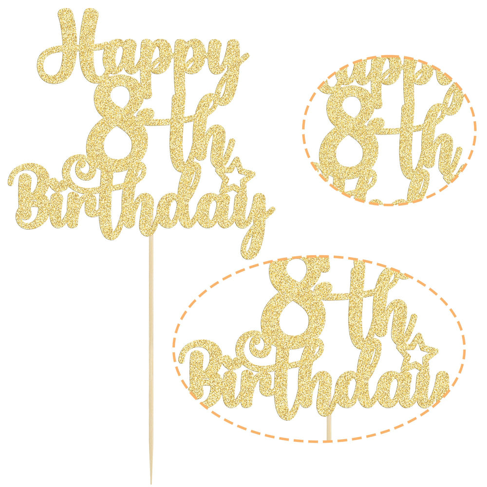 Gyufise 8 Fabulous birthday cake topper creates a celebratory centerpiece