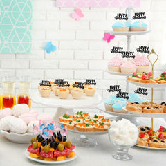 Gyufise anniversary wedding cake topper adds elegant flair.