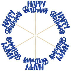 Gyufise birthday toppers for cakes—easy insert into dessert.