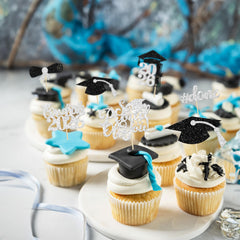 Gyufise assembled cake toppers slip directly into frosting for quick decorating.