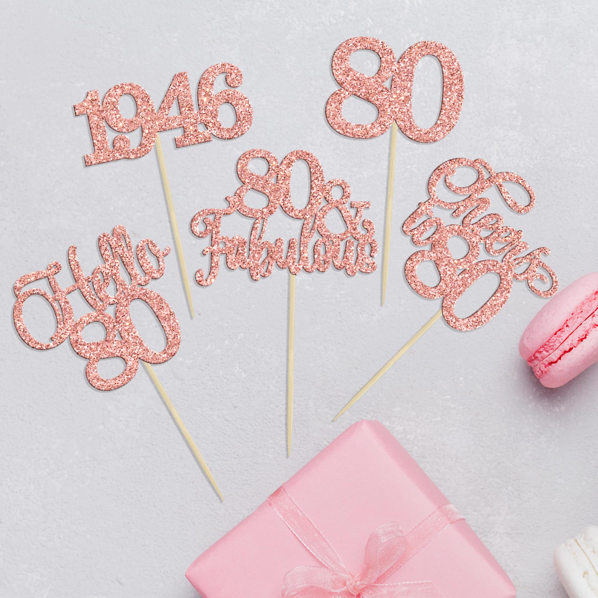 Assembled Gyufise cupcake picks ready to decorate desserts.