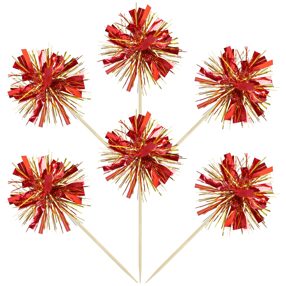 Gyufise assembled cupcake toppers ready to insert for quick decorating.