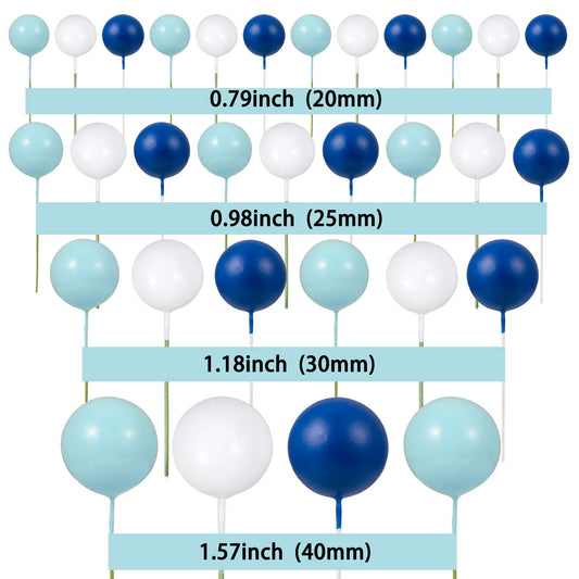 Gyufise white ball cake toppers in 2.5cm add elegant contrast to cupcakes.