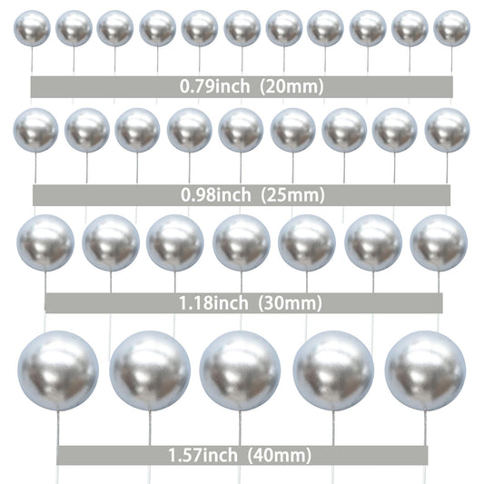 Gyufise ball cake topper 3cm in pink-gold-white decorates cupcakes with elegance