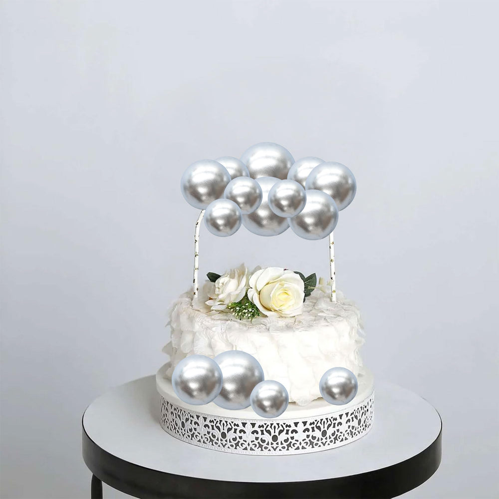 Gyufise ball cake topper 4cm in pink-gold-white creates a statement on desserts