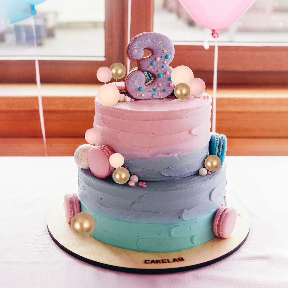 Gyufise ball cake topper apricot gold 2.5 cm adds whimsy to cupcakes and treats.
