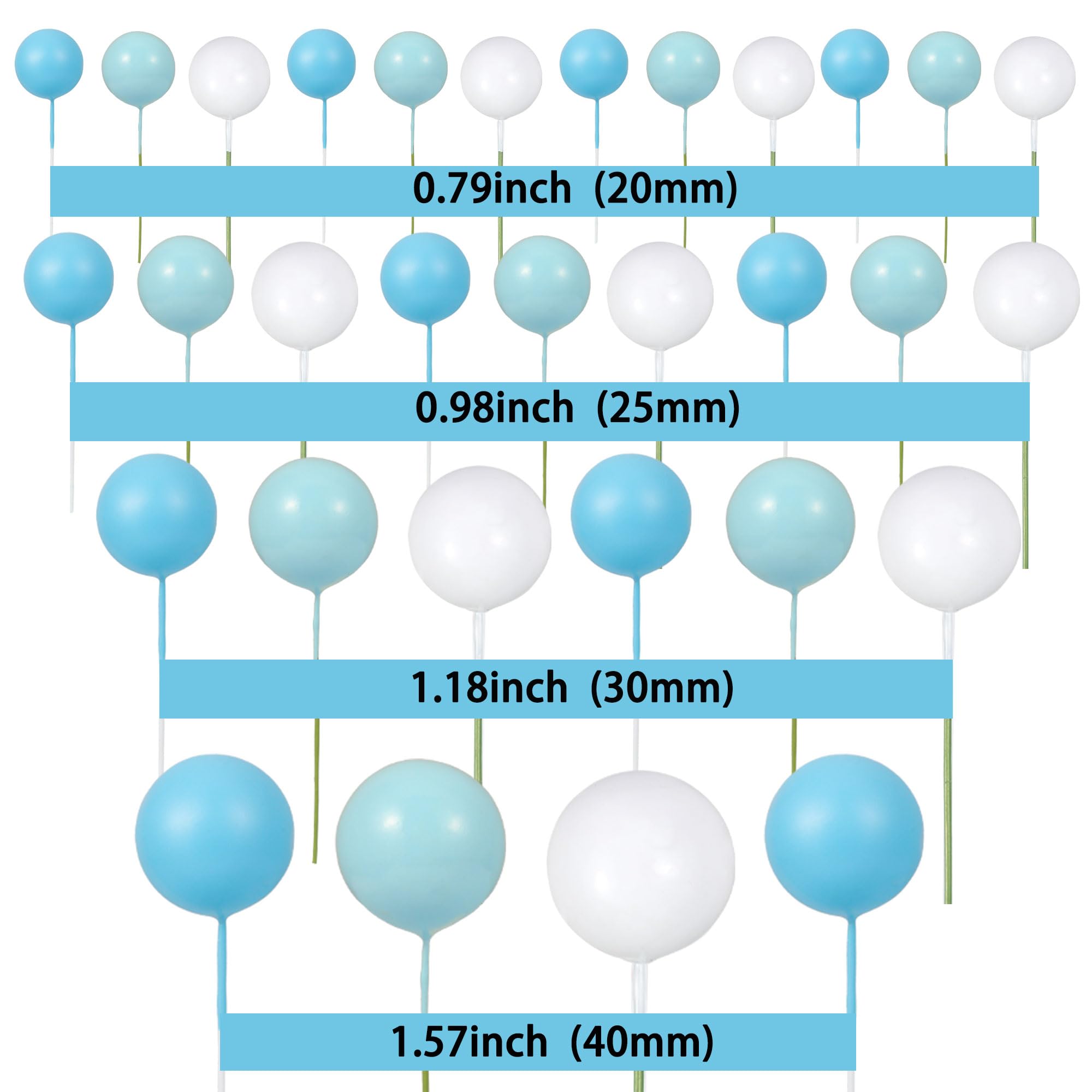 Gyufise light blue ball topper provides a fresh look for desserts.