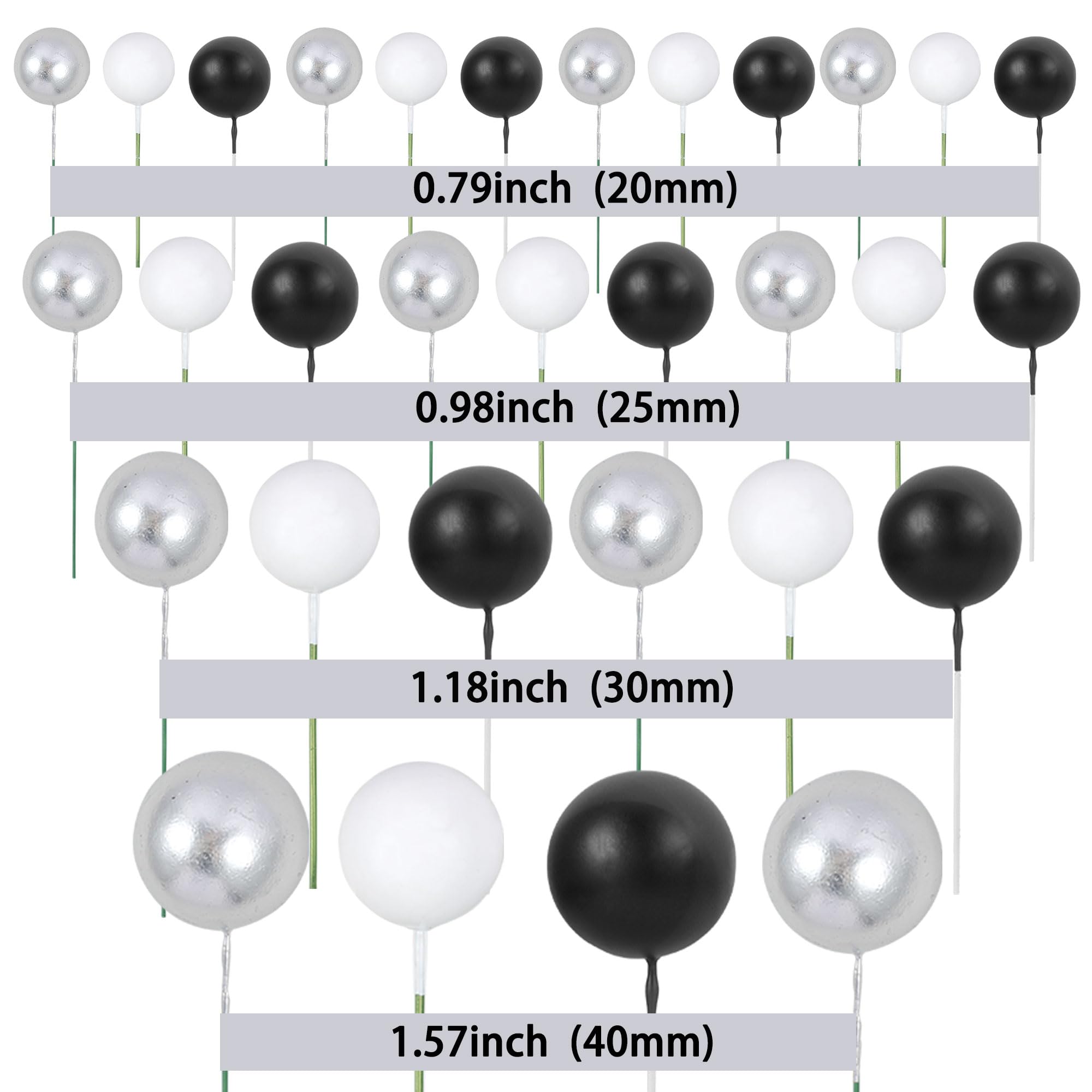 Gyufise ball cake toppers 3cm provide subtle accents for tiered cakes