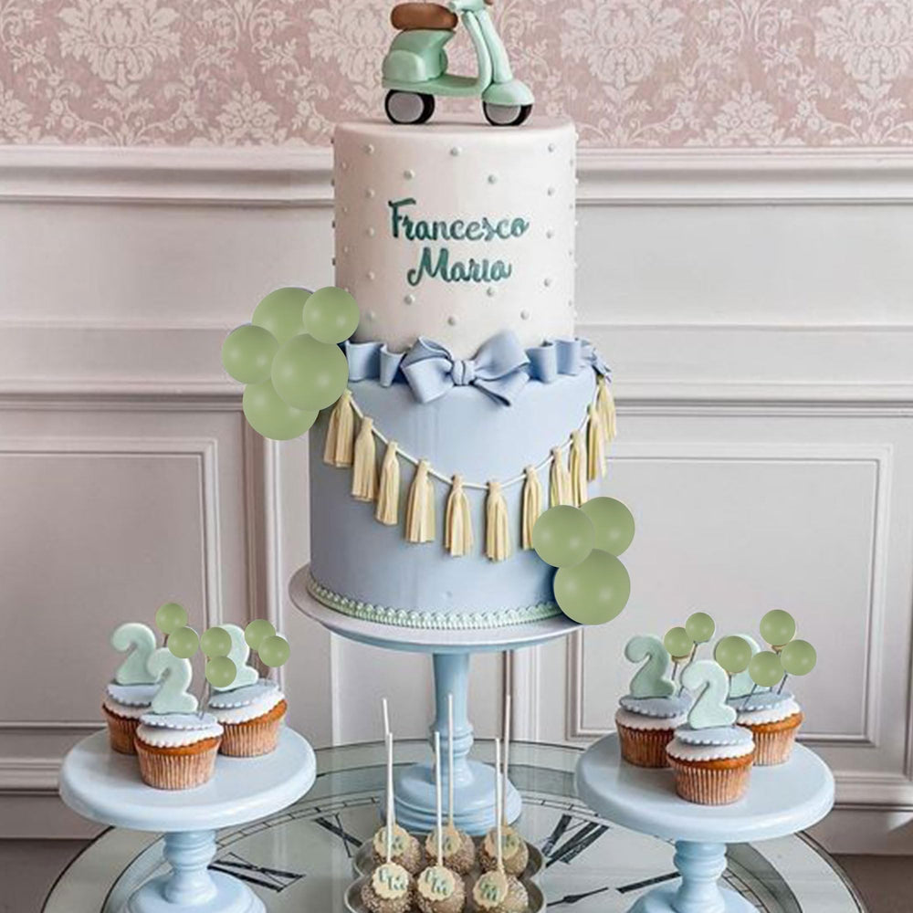 Gyufise ball cupcake toppers on cake display enhance party vibes
