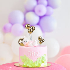 Safe foam and latex wire keep decorations light on desserts.