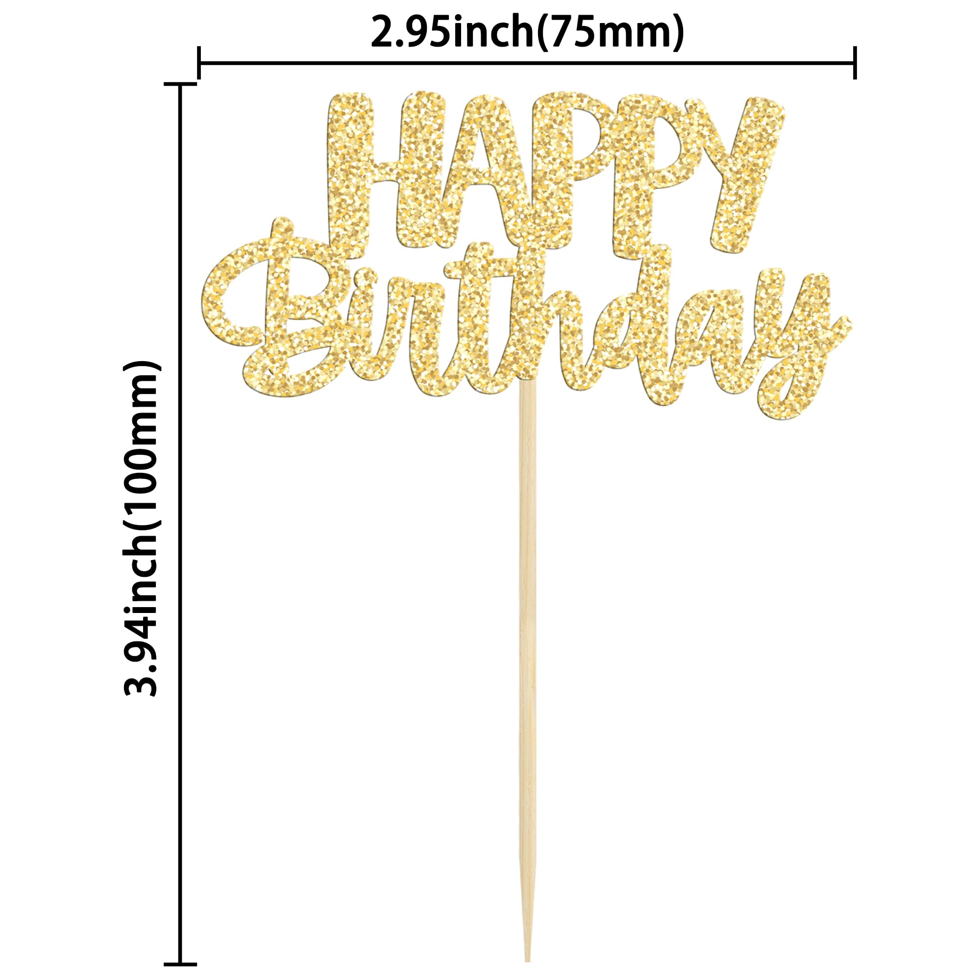 Gyufise birthday cake picks sparkle, creating celebratory dessert accents.