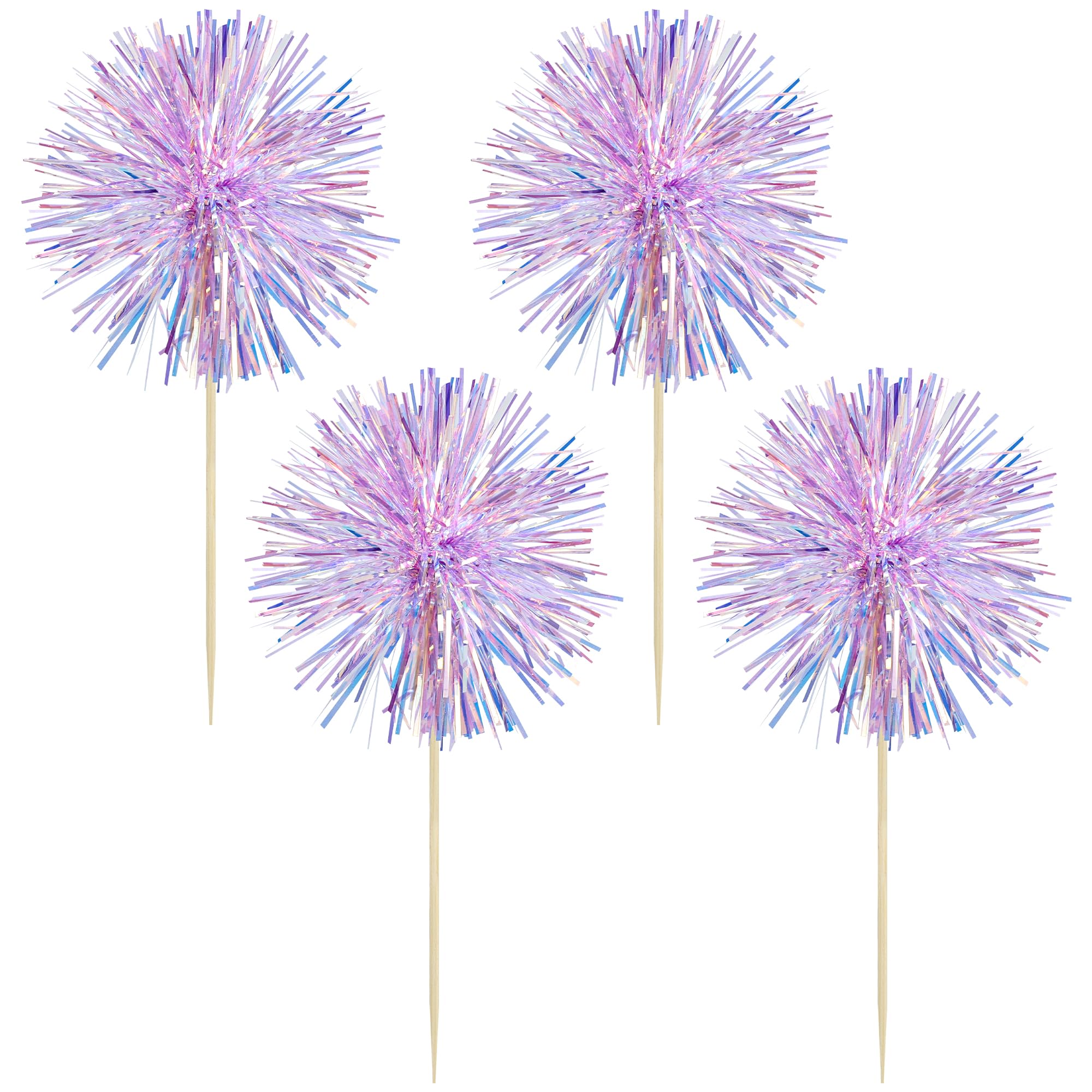 Gyufise purple foil cake decorations provide reusable party accents.