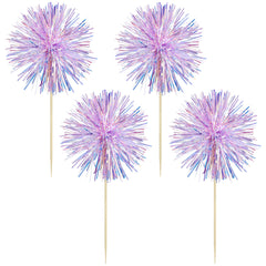 Gyufise purple foil cake decorations provide reusable party accents.