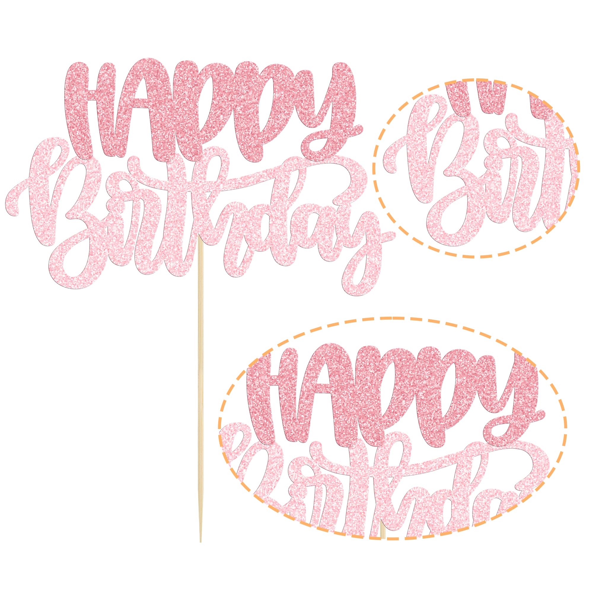 Gyufise cake topper stick pink makes insertion quick and easy into cakes.