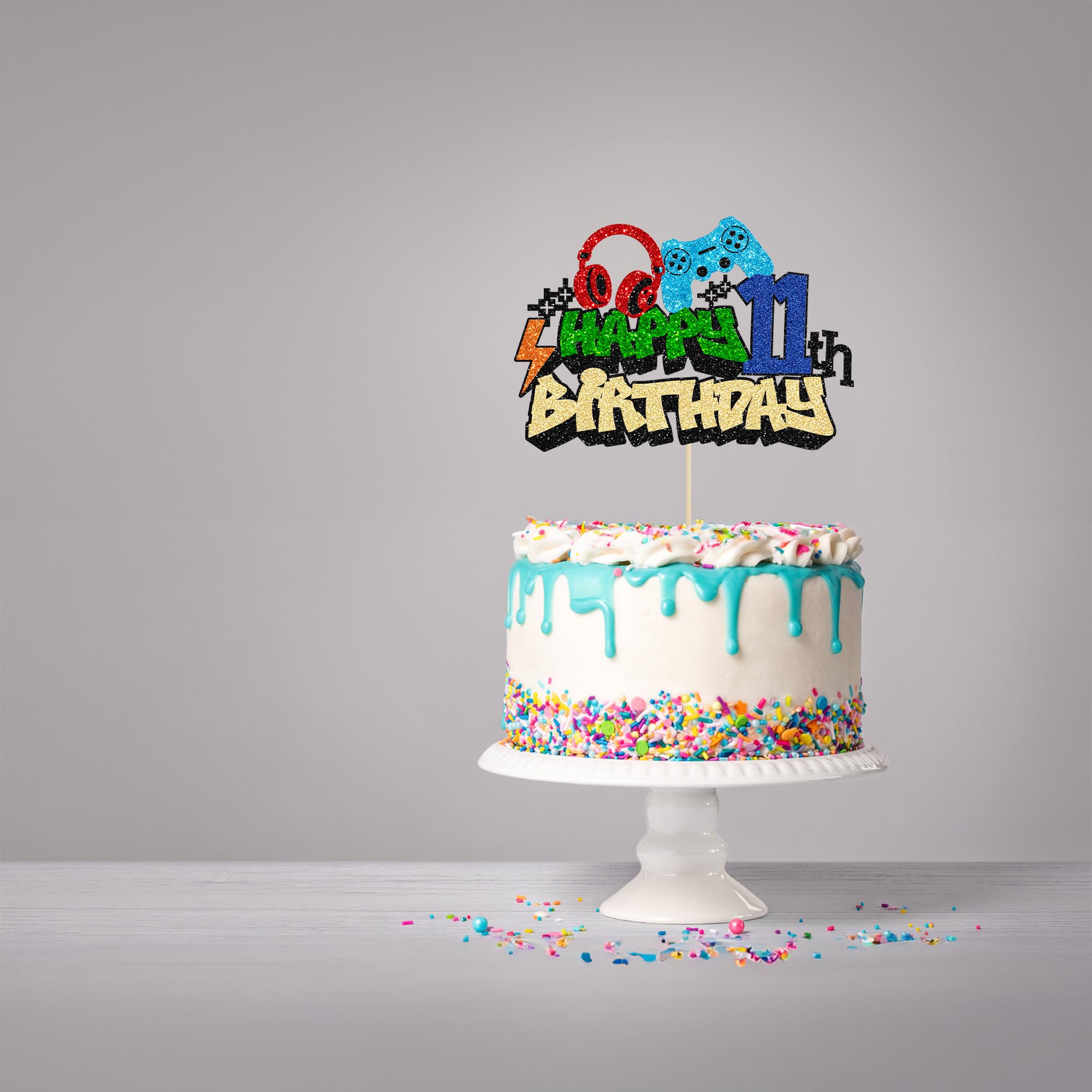 Gyufise cake toppers gaming controllers made of paper material for decorations