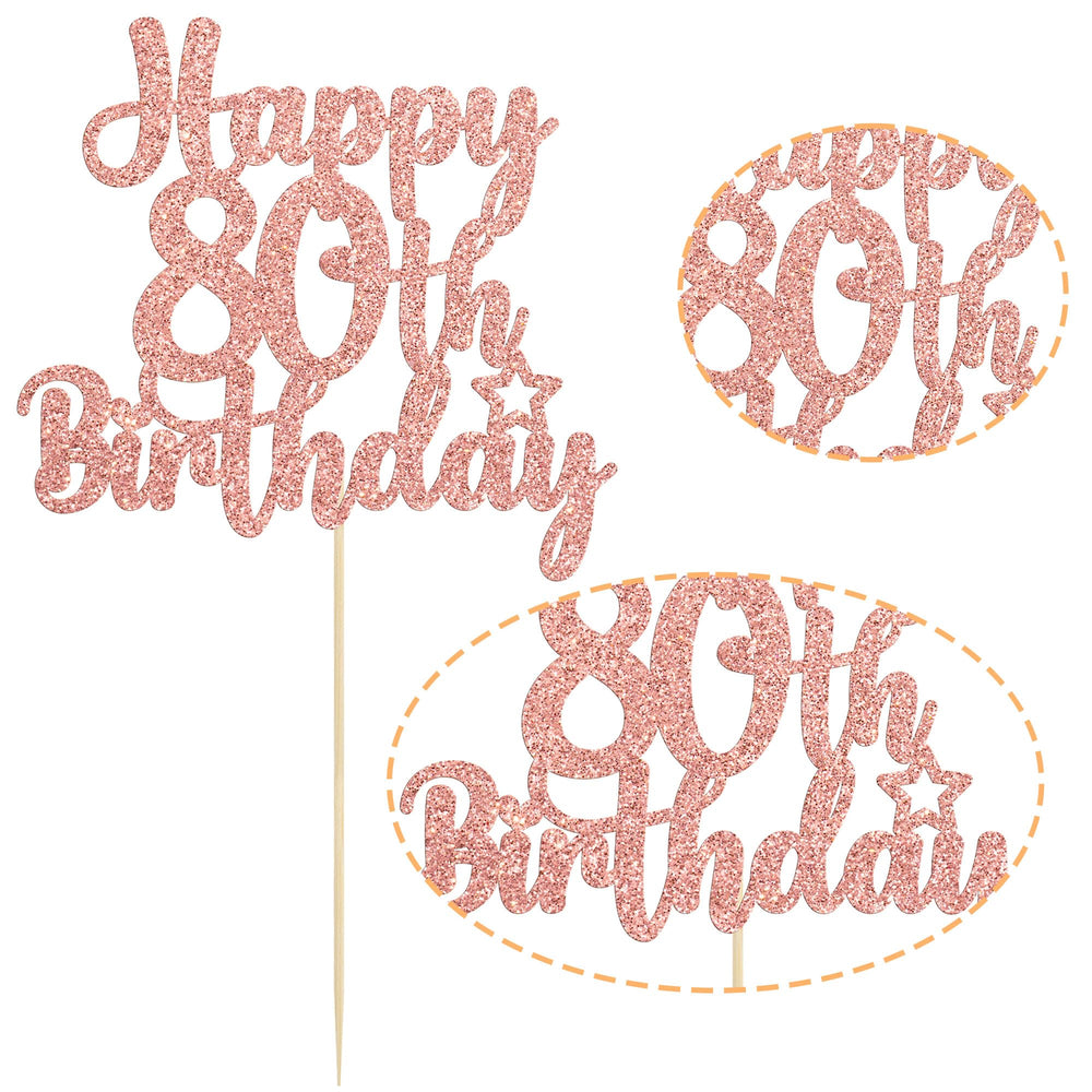 Gyufise Cheers to 80 Years cake pick brightens treats