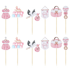 Gyufise Cloud cupcake topper creates whimsical flair on baby shower sweets.