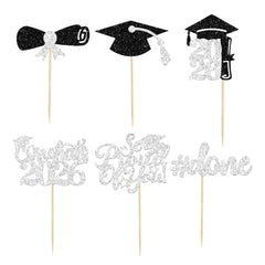 Gyufise congrats grad diploma picks brighten graduation desserts with a classy touch.